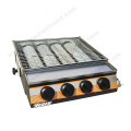 Commercial Stainless Steel Gas Barbecue Grill With 4 Small Burners Heavy Duty Gas Barbecue Grill